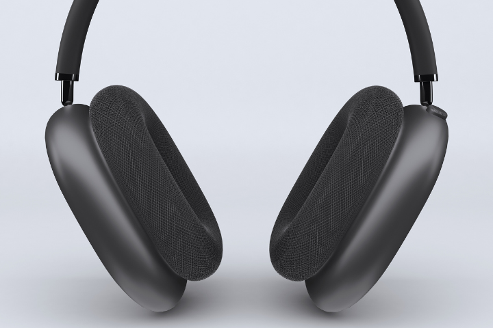A pair of Big Ears headphones featuring soft black ear pads for comfort and style.